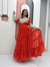 Pc N42 Faux Georgette With Gamathi Work With Kodi Lace Readymade Gown Wholesale Suppliers In Mumbai